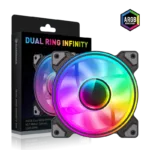 Gamemax Case Fan   DUAL RING INFINITY BK   Black