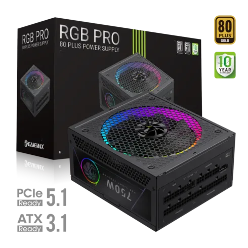 Gamemax PSU   RGB PRO 750G   750 W   Gold   Full Modular