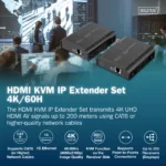 DIGITUS HDMI KVM IP Extender Set, 4K/60Hz   Digitus