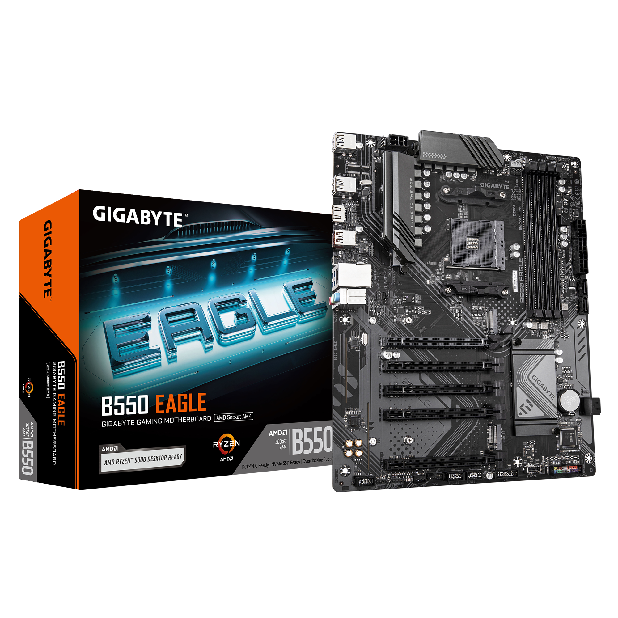 603513-b550-eagle-4719331868208-0.webp Gigabyte B550 EAGLE Processor family AMD Processor socket AM4 DDR4 Supported hard disk drive interfaces SATA, M.2 Number of SATA connectors 4