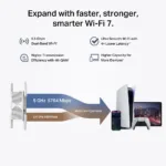 TP-Link RE405BE BE6500 Dual-Band Wi-Fi 7 Range Extender   TP-LINK