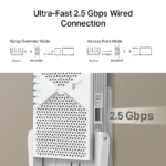 TP-Link RE405BE BE6500 Dual-Band Wi-Fi 7 Range Extender   TP-LINK