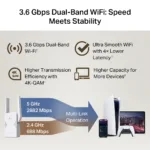 TP-LINK BE3600 Dual-Band Wi-Fi 7 Range Extender   RE225BE   802.11ax   2882/688 Mbit/s   Ethernet LAN (RJ-45) ports 1   MU-MiMO No   no PoE   Antenna type External