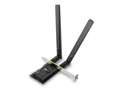 TP-LINK AX900 Wi-Fi 6 Bluetooth PCIe Adapter   Archer TX10E   802.11ax   MU-MiMO Yes   no PoE   Antenna type Two High Gain Dual-Band Antennas