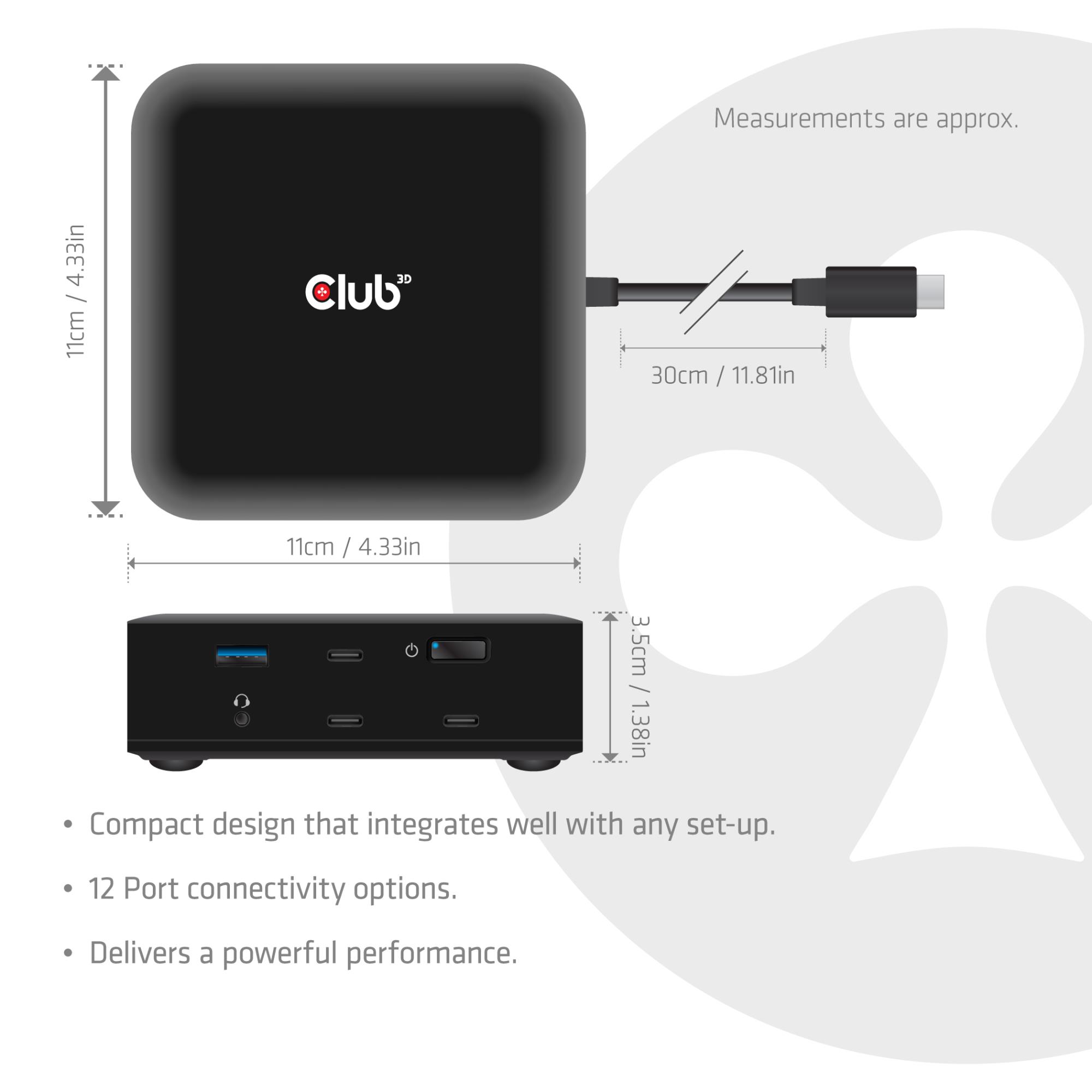 6629fc79-1981-4c1f-8dd1-434d69542f66 NB ACC DOCKING STATION 12IN1/USB-C 100W CSV-2542 CLUB3D