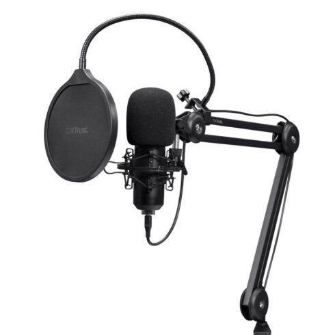Mikrofonas GXT270 EMITA II su USB jungtimi ir juoda spalva