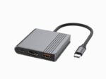 USB-C adapteris su HDMI ir USB3 prievadu, erdvės pilkos spalvos