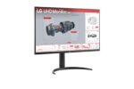 Monitorius LG 31.5" su 3840 x 2160 pikselių ekranu, šoninis vaizdas