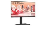 Monitorius LG 27BA75QB-B, matomas iš šono, su reguliuojamu aukščiu