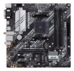 Mainboard ASUS AMD B550 SAM4 MicroATX Memory DDR4 Memory slots 4 2xPCI-Express 3.0 1x 1xPCI-Express 4.0 16x 2xM.2 1x15pin D-sub 1xDVI-D 1xHDMI 2xAudio-In 1xAudio-Out 6xUSB 3.2 1xPS/2 1xRJ45 PRIMEB550M-AWIFIII