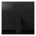 Monitorius LG 27" su matiniu ekranu, rodo galinį vaizdą ir jungtis