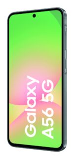 Galaxy A56 5G su matiniu paviršiumi, šoninis vaizdas