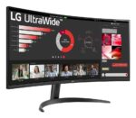 LCD Monitor LG 34″ Curved/21 : 9 Panel VA 3440×1440 21:9 100 Hz 5 ms Tilt 34WR50QK-B