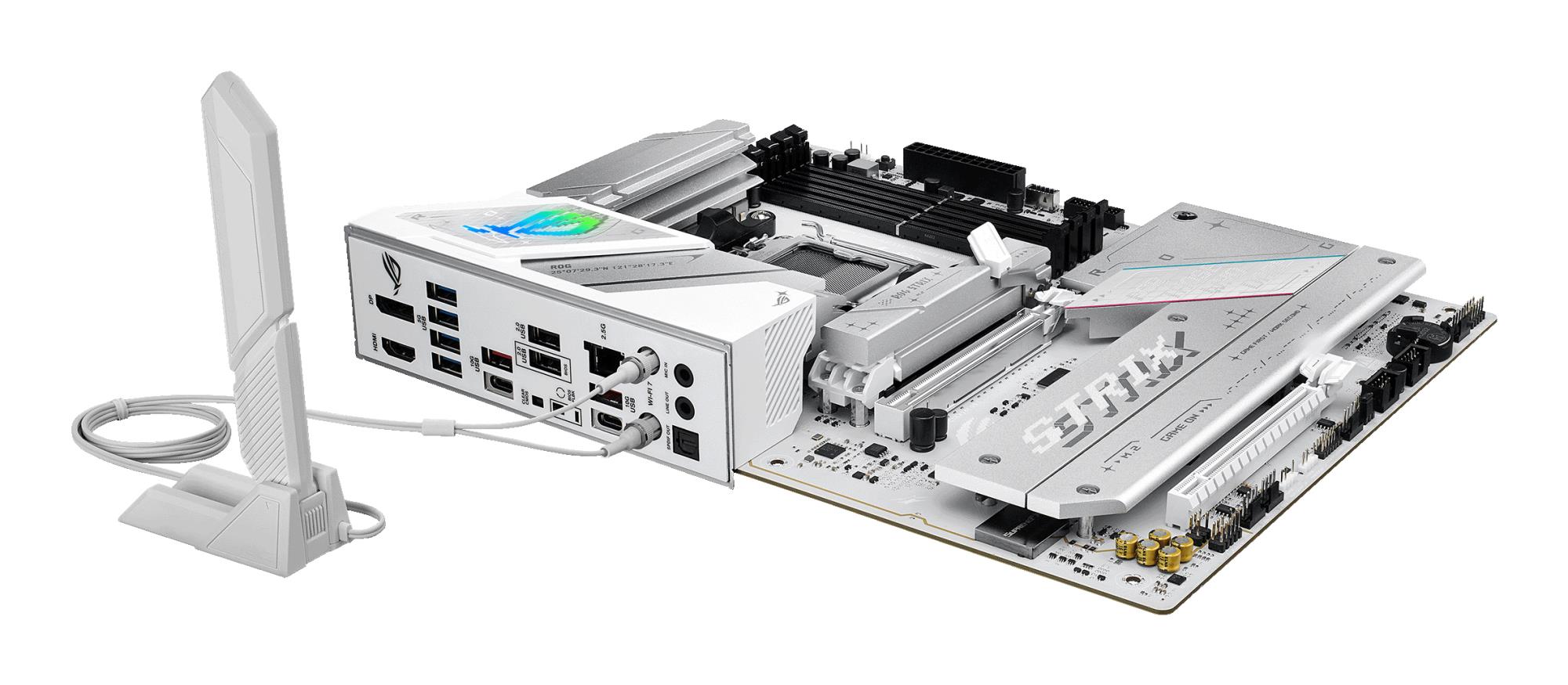 9d65ecc4-ed79-46d4-9e80-e3fb2554562a Mainboard ASUS AMD B850 SAM5 ATX Memory DDR5 Memory slots 4 1xPCI-Express 4.0 16x 1xPCI-Express 5.0 16x 4xM.2 1xHDMI 1xDisplayPort 12xUSB 2.0 3xUSB-C 1xOptical S/PDIF 1xRJ45 2xAudio port STRIXB850-AGAMINGWIFI