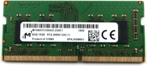 Micron 8GB DDR4-2666 SODIMM (MTA8ATF1G64HZ-2G6E1) refurbished atmintis