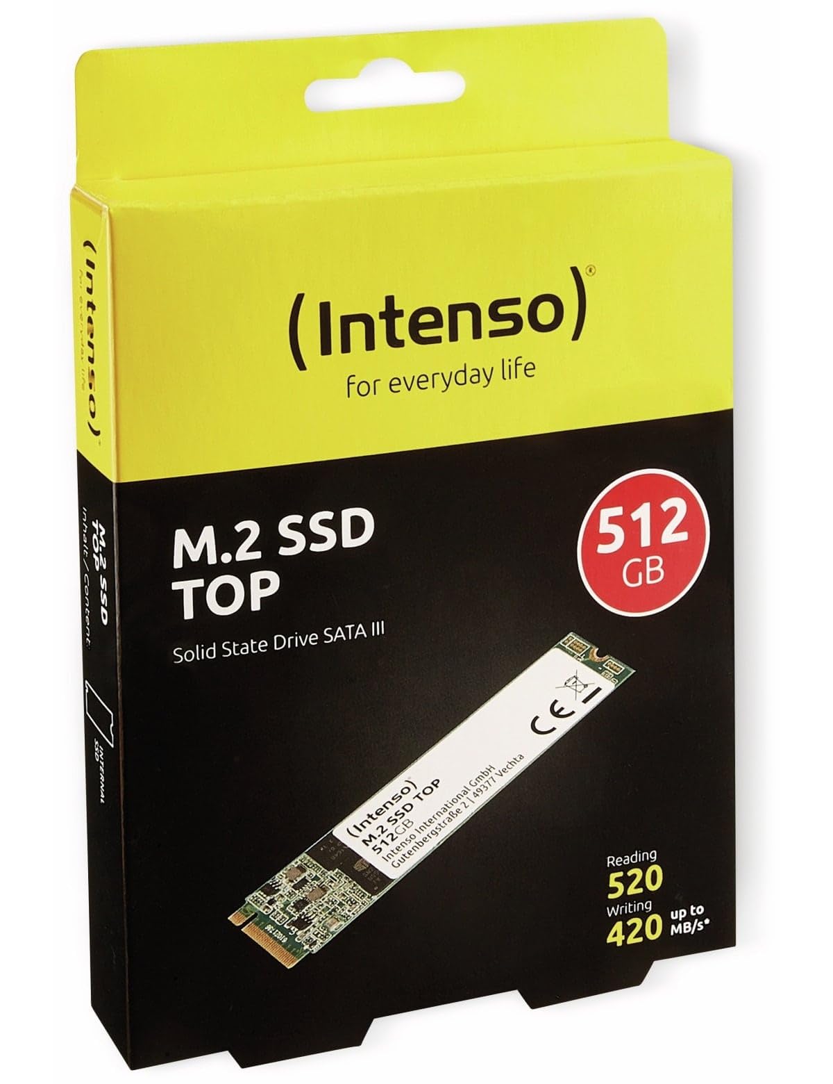 Intenso Top Performance M.2 SSD 512GB Intenso Top Performance M.2 SSD 512GB, SATA III 2280 formato