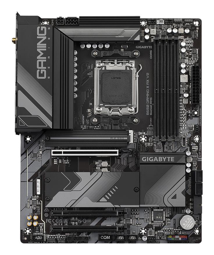 a2c32f95-7b08-43e6-9764-81afaf537737 Mainboard GIGABYTE AMD B650 SAM5 ATX Memory DDR5 Memory slots 4 1xPCI-Express 16x 1xPCI-Express 3.0 1x 3xM.2 1xHDMI 1xDisplayPort 3xUSB 2.0 4xUSB 3.2 1xUSB-C 1xPS/2 1xRJ45 3xAudio port B650GAMINGXAXV21.2