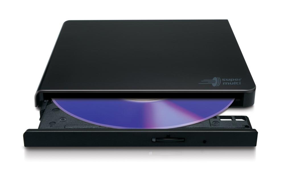 a8692544-60f5-4827-bc7a-0800afa35374 DVD RW USB2 8X EXT su atidarytu dangteliu ir disku viduje