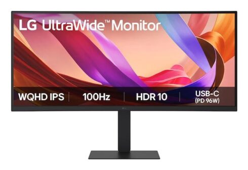 LCD monitor LG 34" su 3440 x 1440 pikselių rezoliucija