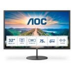 LCD Monitor AOC Q32V4 31.5″ Business Panel IPS 2560×1440 16:9 75Hz Matte 4 ms Speakers Tilt Colour Black Q32V4
