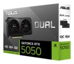 Graphics Card ASUS NVIDIA GeForce RTX 5050 8 GB GDDR6 128 bit PCI Express 5.0 Active DUAL-RTX5050-O8G
