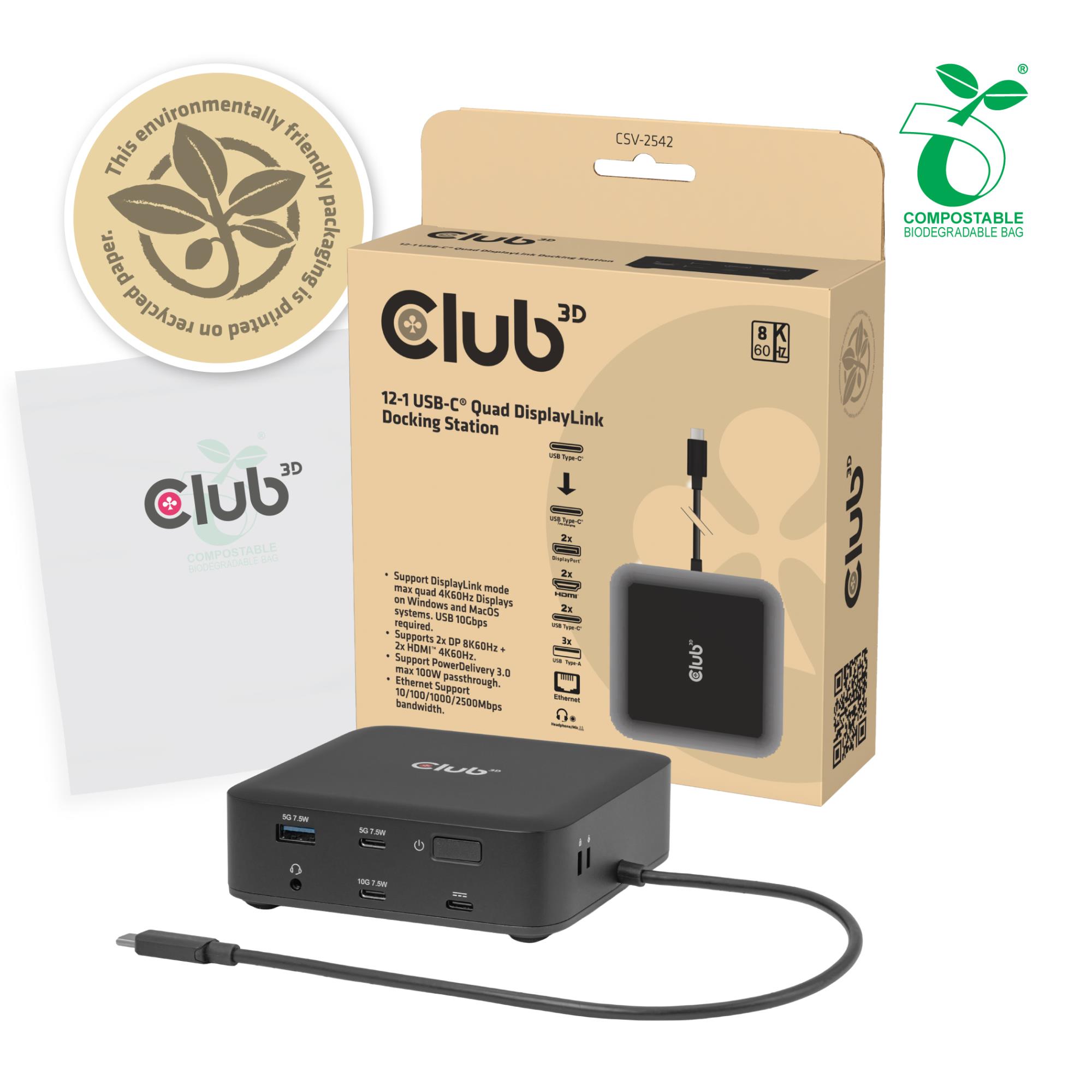 c6125e61-8993-423a-8003-46e5d0311b33 NB ACC DOCKING STATION 12IN1/USB-C 100W CSV-2542 CLUB3D
