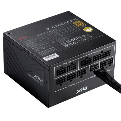 Power Supply ADATA XPG CORE REACTOR II VE 850 Watts Efficiency 80 PLUS GOLD COREREACTORIIVE850G-BKCEU