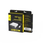 Adapteris USB-C į HDMI/USB3/3-in-1, matomas iš šono