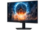 Monitorius SAMSUNG 27" su 2560 x 1440 pikselių ekranu, šoninis vaizdas