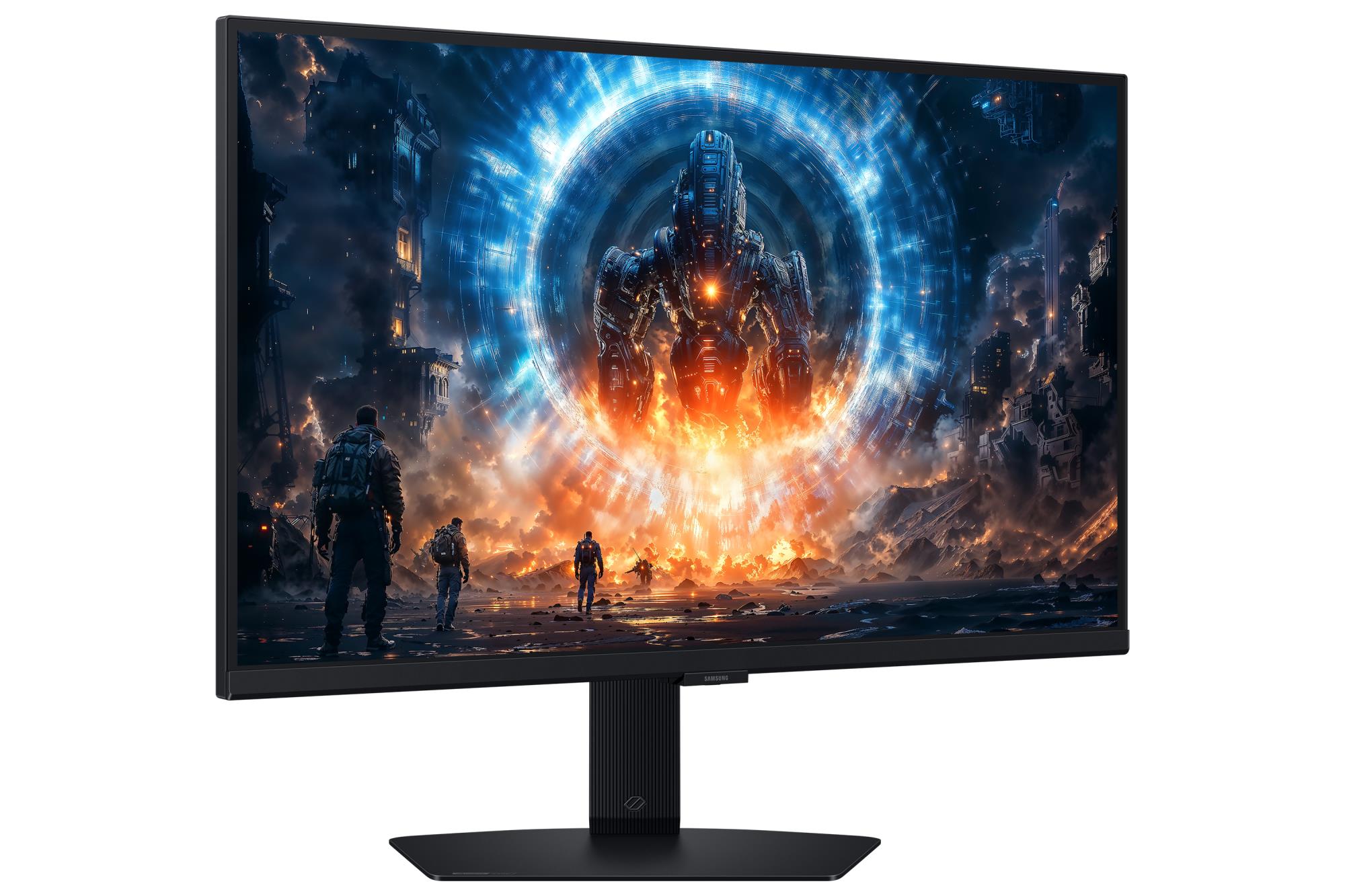 e38e435f-cf17-4b8b-861e-ff436f1c7d49 Monitorius SAMSUNG 27" su matmenimis ir jungtimis, iš šono