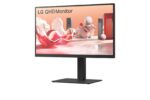 Monitorius LG 27BA75QB-B, matomas iš šono, su reguliuojamu aukščiu