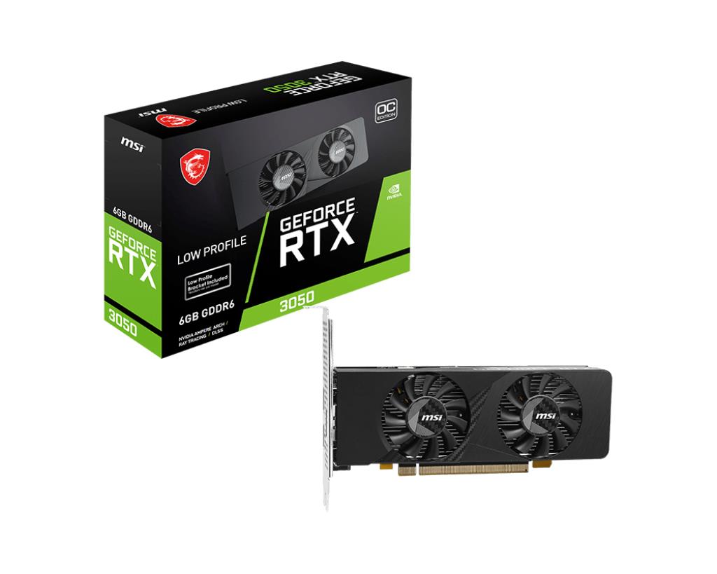 efe9da16-f0e9-47bc-b8f0-6e2b03565c87 Graphics Card MSI NVIDIA GeForce RTX 3050 6 GB GDDR6 96 bit PCI Express x8 4.0 Active RTX3050LPE6GOC