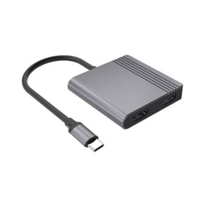 USB-C adapteris su HDMI, USB 3.2 ir PD, pilkas