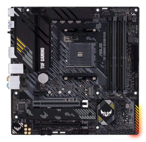 Mainboard ASUS AMD B550 SAM4 MicroATX 1xPCI-Express 3.0 1x 1xPCI-Express 3.0 16x 2xM.2 1xPCI-Express 4.0 16x Memory DDR4 Memory slots 4 1xHDMI 1xDisplayPort 2xUSB 2.0 1xUSB type C 5xUSB 3.2 1xPS/2 1xOptical S/PDIF 1xRJ45 5xAudio port TUFGAMINGB550M-PLUS