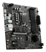 Mainboard MSI Intel B760 Express LGA1700 Micro-ATX Memory DDR5 Memory slots 4 2xPCI-Express 1x 1xPCI-Express 16x 2xM.2 1x15pin D-sub 1xHDMI 1xDisplayPort 4xUSB 2.0 1xUSB 3.2 1xUSB-C 2xPS/2 1xRJ45 3xAudio port PROB760M-P