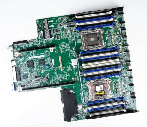 HP ProLiant DL380 Gen9 pagrindinė plokštė su 2x LGA 2011-3 lizdais