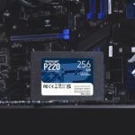 SSD PATRIOT P220 256GB SATA Write speed 490 MBytes/sec Read speed 550 MBytes/sec 2,5″ TBW 120 TB P220S256G25