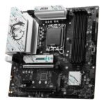 Mainboard MSI Intel B760 Express LGA1700 Micro-ATX Memory DDR5 Memory slots 4 1xPCI-Express 3.0 1x 1xPCI-Express 4.0 4x 1xPCI-Express 4.0 16x 2xM.2 2xHDMI 2xDisplayPort 2xUSB 2.0 4xUSB 3.2 1xPS/2 1xRJ45 3xAudio port B760MGAMINGPLUSWIFI