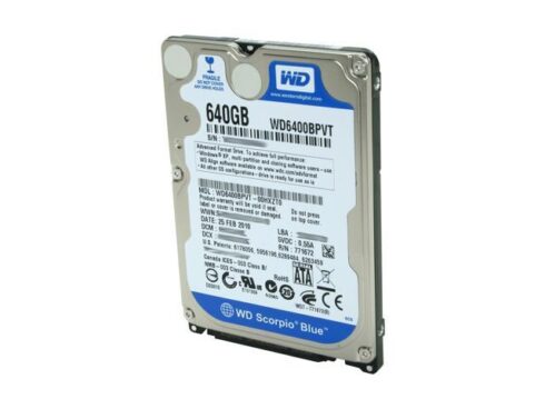 Western Digital WD6400BPVT 640GB 2.5" SATA HDD (Atnaujinta)