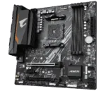 Gigabyte   B550M AORUS ELITE 1.0   Processor family AMD   Processor socket AM4   DDR4 DIMM   Memory slots 4   Number of SATA connectors 4 x SATA 6Gb/s connectors   Chipset AMD B   Micro ATX