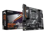 Gigabyte   B550M AORUS ELITE 1.0   Processor family AMD   Processor socket AM4   DDR4 DIMM   Memory slots 4   Number of SATA connectors 4 x SATA 6Gb/s connectors   Chipset AMD B   Micro ATX