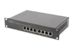 Digitus   8-port Gigabit Ethernet PoE switch   DN-95317   Unmanaged   Rackmountable   Power supply type Internal