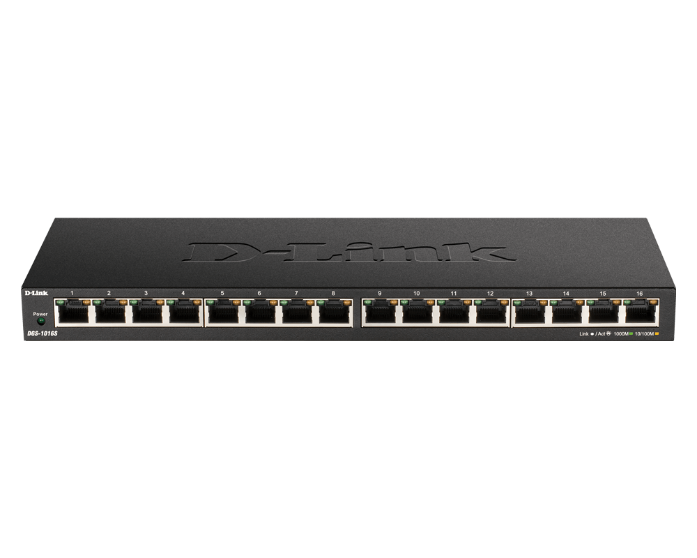 385827-dgs-1016s-e-790069455261-0.webp D-Link 16-Port Gigabit Desktop Switch DGS-1016S Unmanaged Desktop