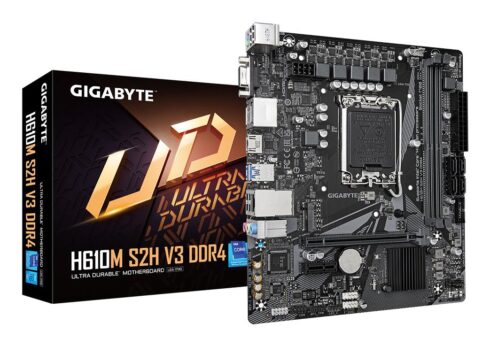 Mainboard GIGABYTE Intel H610 LGA1700 Micro-ATX Memory DDR4 Memory slots 2 1xPCI-Express 3.0 1x 1xPCI-Express 4.0 16x 1xM.2 1x15pin D-sub 1xHDMI 2xDisplayPort 4xUSB 2.0 2xUSB 3.2 1xPS/2 1xRJ45 3xAudio port H610MS2HV3DDR4