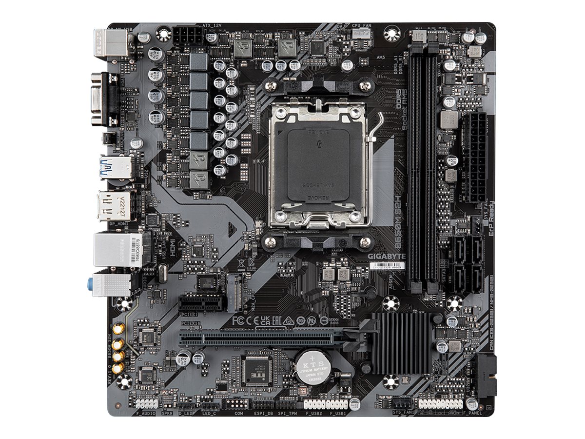 414599-b650m-s2h-4719331856298-0.webp Gigabyte B650M S2H 1.0 M/B Processor family AMD Processor socket AM5 DDR5 DIMM Memory slots 2 Supported hard disk drive interfaces SATA Number of SATA connectors 4 Chipset AMD B650 Micro ATX