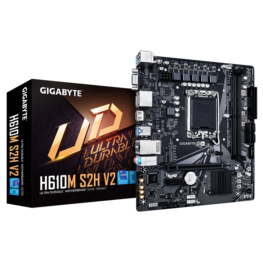 425247-h610m-s2h-v2-1-0-4719331859817-0.webp Gigabyte H610M S2H V2 1.0 Processor family Intel Processor socket LGA1700 DDR5 DIMM Supported hard disk drive interfaces M.2, SATA Number of SATA connectors 4