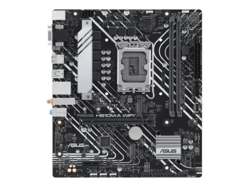 Asus   Processor family Intel H610   Processor socket 1 x LGA1700 Socket   2 DIMM slots – DDR5, non-ECC, unbuffered   Supported hard disk drive interfaces SATA-600, 1 x M.2   Number of SATA connectors 4