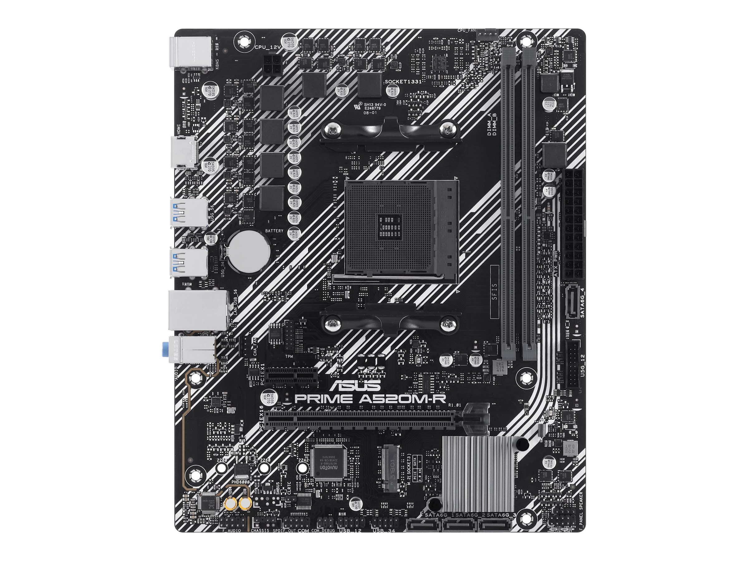 426732-90mb1h60-m0eay0-4711387466414-0.webp Asus Processor family AMD A520 Processor socket 1 x Socket AM4 2 DIMM slots – DDR4, ECC, unbuffered Supported hard disk drive interfaces SATA-600 (RAID), 1 x M.2 Number of SATA connectors 4