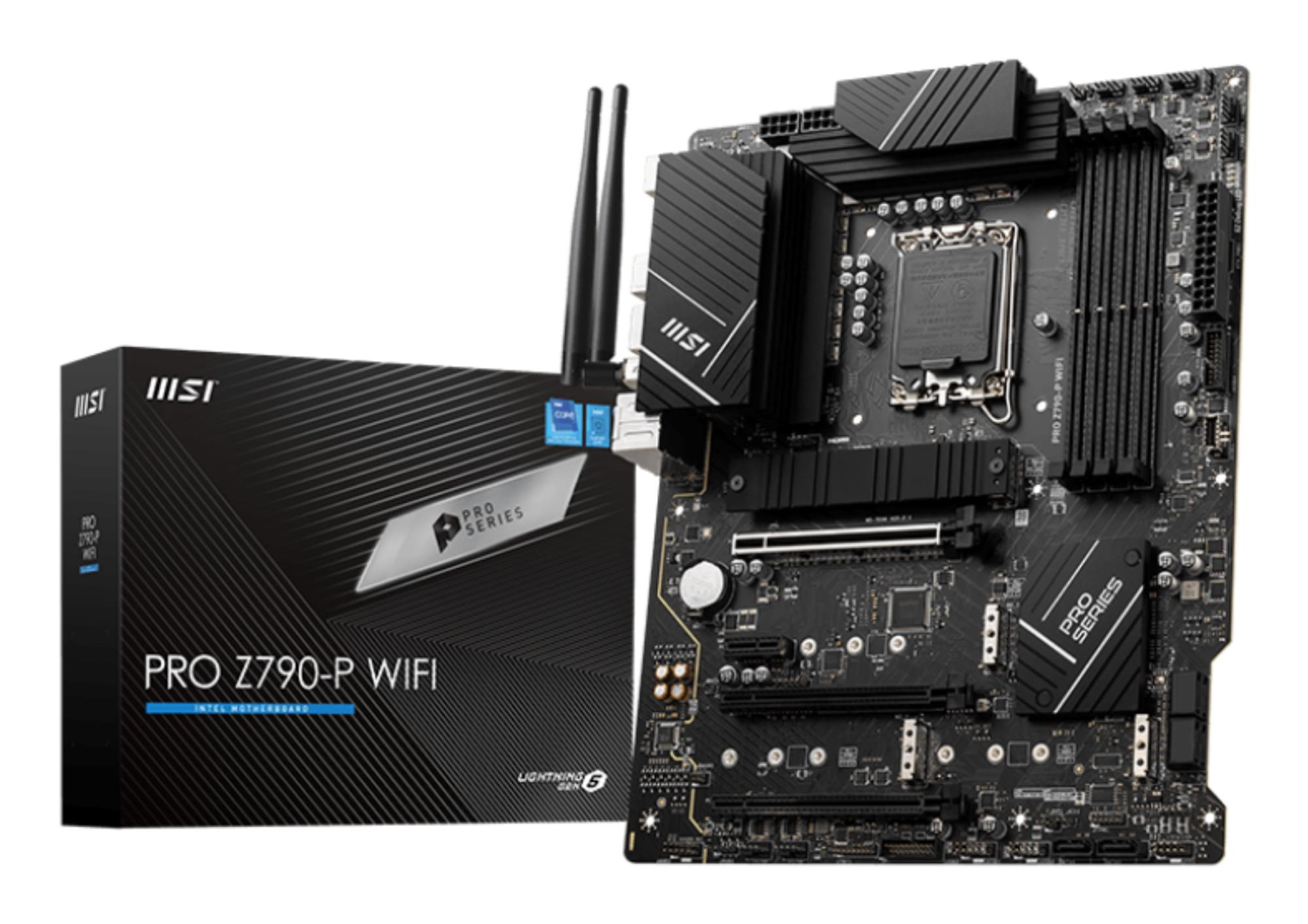 432be038-6eb2-483d-afc8-0c3cb78875e8 Mainboard MSI Intel Z790 LGA1700 ATX Memory DDR5 Memory slots 4 1xPCI-Express 1x 3xPCI-Express 16x 4xM.2 1xHDMI 1xDisplayPort 4xUSB 2.0 3xUSB 3.2 1xUSB-C 1xPS/2 6xAudio port PROZ790-PWIFI