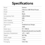 MOUSE USB OPTICAL BLACK/KTABG VENTION